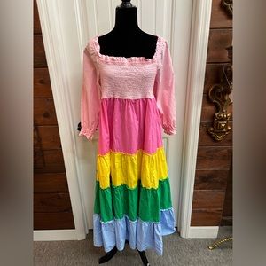 Crown and Ivy Multi Colored Maxi Dress